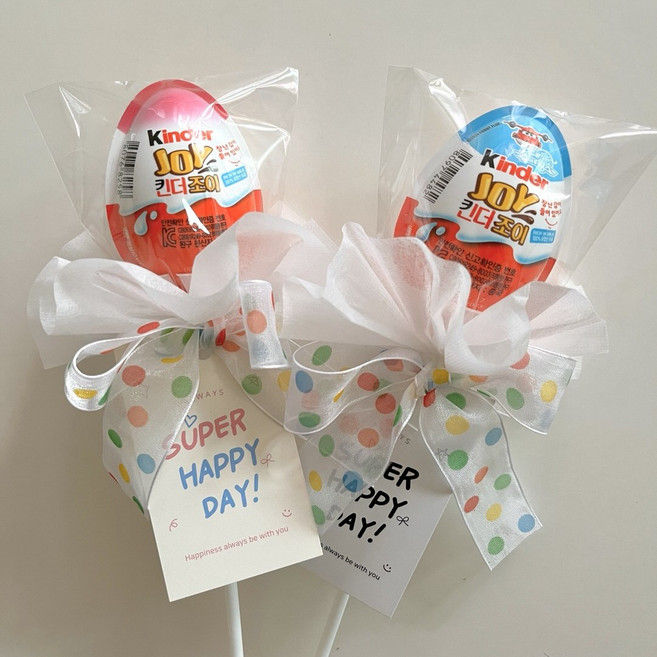 킨더조이목걸이 킨더조이요술봉 1개 킨더조이 완제품 유치원 어린이집 학예회 재롱잔치 발표회 졸업식 답례품 생일답례품 킨더조이꽃다발, 요술봉(킨더핑크), 해피데이(2)