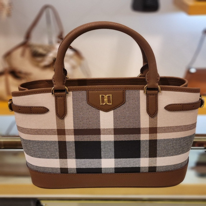 닥스 가방 DCBA5F716W2 TARTAN CHECK 가죽배색 토트백 M JIP807 YGC468 백