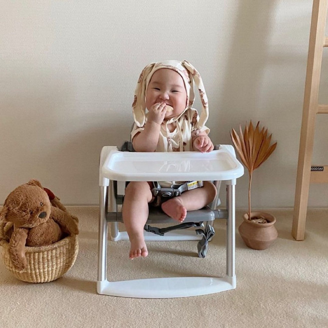 AGUARD 摺疊式寶寶餐椅 森林灰