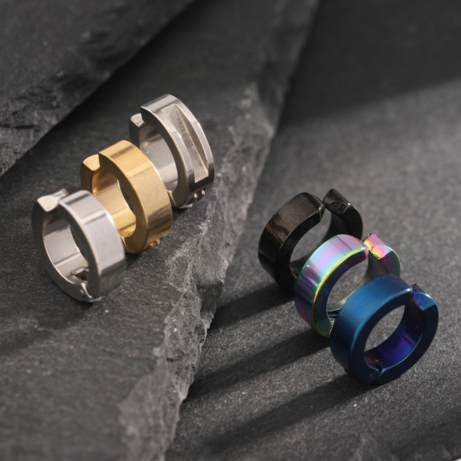 韓版時尚鈦鋼耳夾 無耳洞夾式耳環 不褪色 男女通用款 多色可選