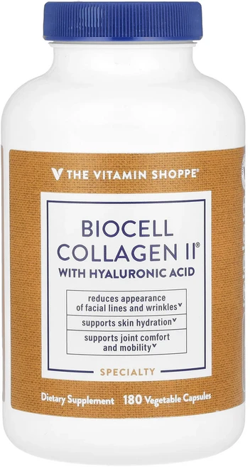 몸관리하세요 겨울입니다 The Vitamin Shoppe 히알루론산 함유 BioCell 콜라겐 II 베지 캡슐 180정 특별관리진행, TheVitaminShoppe히알루론산함유BioCell, 1 - 쿠팡