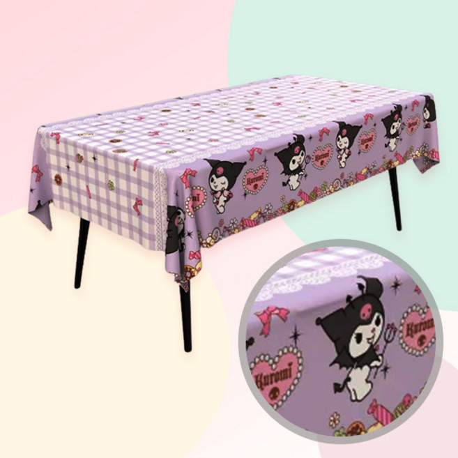 [파티지] G_크리스마스 선물포장 상자 모음 / 성탄절 선물포장 / 눈사람상자 / 크리스마스토퍼 /크리스마스소품, G_E_테이블보_핑크 쿠로미