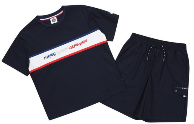 7층 에스핏 주니어 평촌점 여름 상품 PSG 우븐 라운드 4부 세트 네이비 (SJZ304MKTR78)