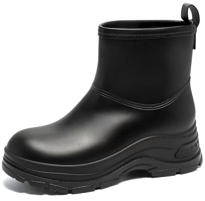 Gudetu 여성용 논슬립 통굽 미디엄 레인 부츠 A35