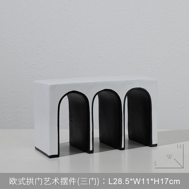 復古樹脂拱門擺件 家居軟裝飾品, 歐式拱門藝術擺件三門