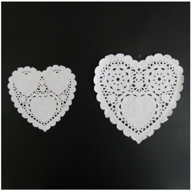 메이킹 도일리페이퍼(종이레이스 하트10cm), 단품