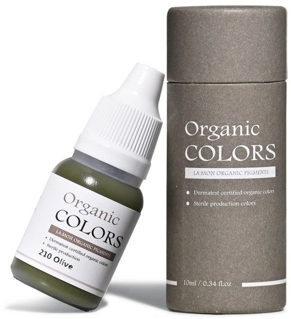 래쉬몬스터 오가닉 수지엠보 색소 아이라인 입술반영구 눈썹문신 스킨커버 10ml, 1개, [엠보 수지] 210 올리브