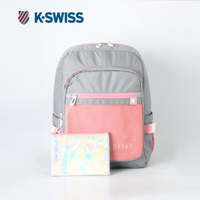 [케이스위스] 여중생 스퀘어 백팩 & 홀로그램 파우치 세트 4319BP101, 품번:4319BP101 / 사이즈:000, 상세 설명 참조