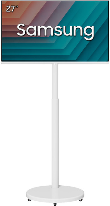 삼성전자 삼탠바이미 M5 원터치 3세대 이동식 무빙 스탠드 스마트 모니터 패키지 OTT, (선반X) 27인치 화이트에디션, 68.6cm