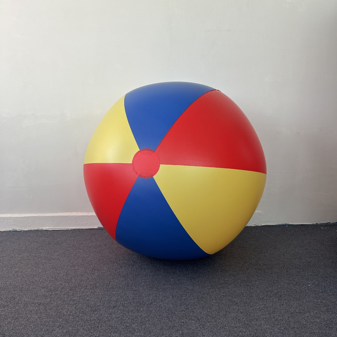 跨境熱銷充氣彩色沙灘球 親子互動戶外拓展道具巨型氣球沙灘排球, 1個, 特厚充氣後70CM:1個, 1cm
