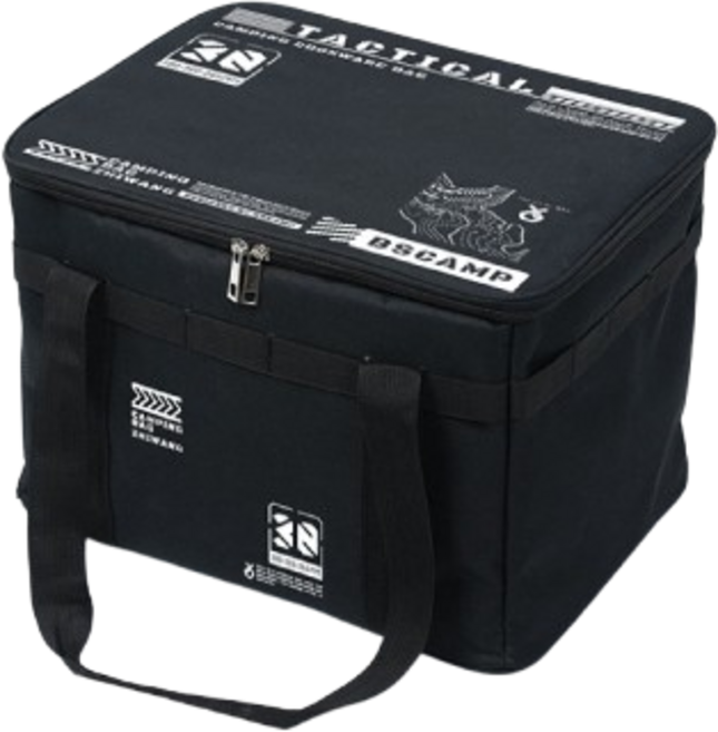 BBQCAMP 戰術露營炊具收納袋, 黑色42L, 1個