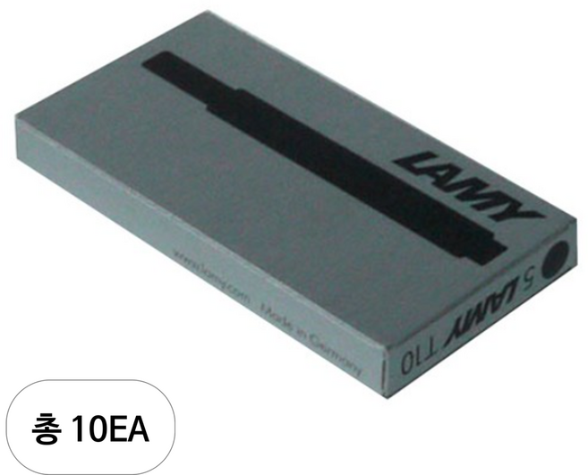 LAMY T10만년필전용 일회용 카트리지, 흑색, 10개