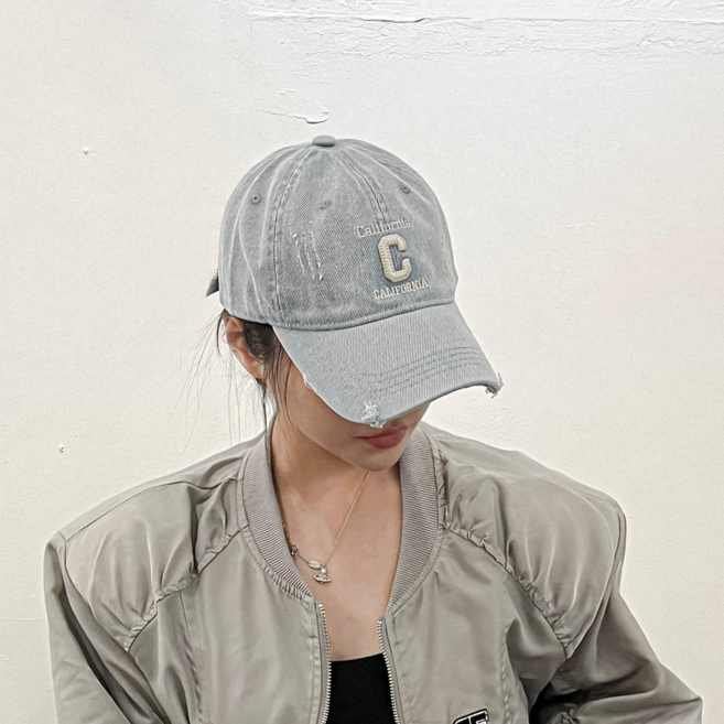 앤코 캘리포니아 워싱 데님 볼캡 남녀공용