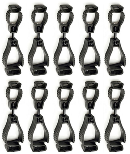 파스텔컴패니 집게형 장갑집게 장갑클립 집게형 글러브 공구걸이 분실방지, 1. 검정, 10개