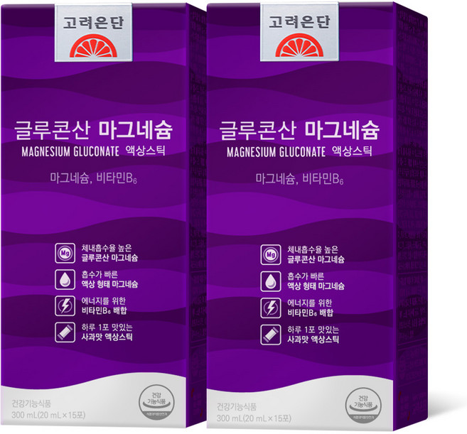 고려은단 글루코산 마그네슘 액상스틱, 2개, 300ml