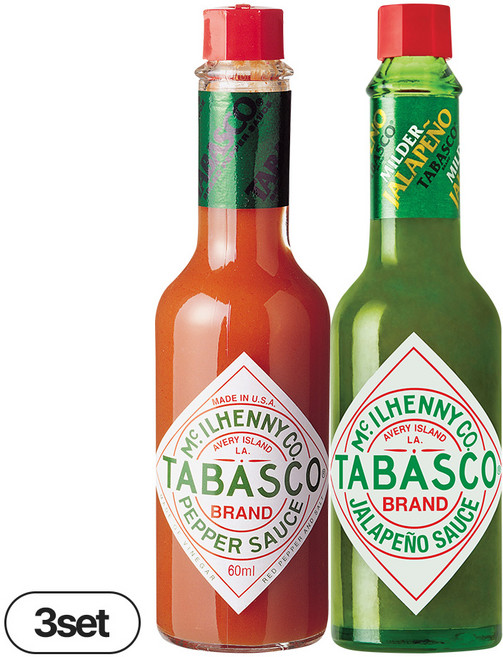 오뚜기 타바스코 핫소스 60ml 3개+할라피뇨 핫소스 60ml 3개(총 6개), 6개