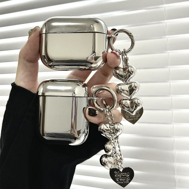 HS&D 하트키링 미러에어팟 케이스, 에어팟1/2세대, 1개