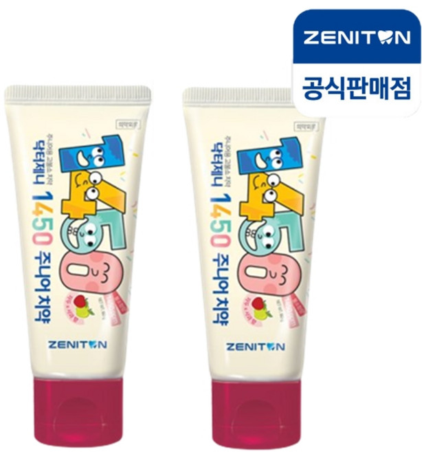 제니튼 닥터제니 1450 고불소 주니어 치약 60g x2개