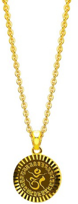 24k 순금 컷팅 옴자 목걸이 11.25g