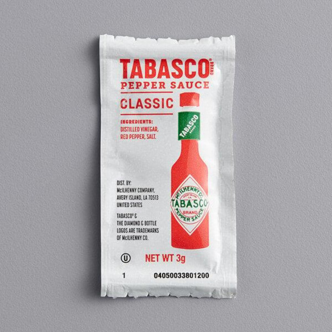 미국 타바스코 TABASCO Original Hot Sauce 클레식 오리지널 핫 소스 일회용 3g x 200개입, 3개, 600g