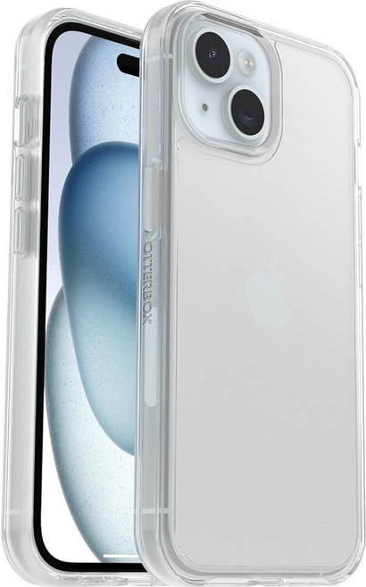 OtterBox 오터박스 아이폰 16e 15 14 및 13 (전용) - Symmetry 시리즈 케이스 블랙 울트라 슬릭 무선 충전 호환 자리가 올라와 카메라 화면 보호 그외 각