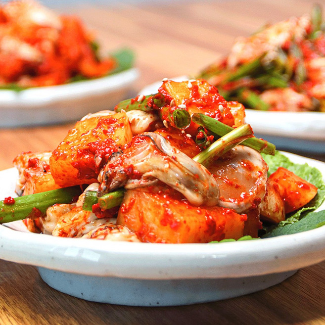 [30년전통] 통영 굴 깍두기 무침, 4개, 500g