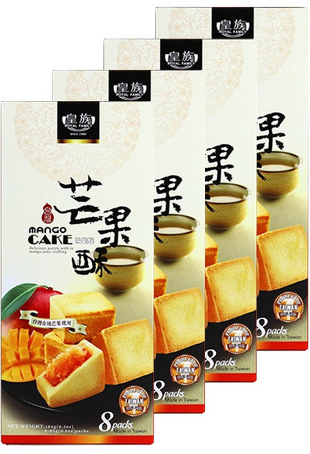 로얄패밀리 펑리수 망고케익 8개입, 184g, 4개