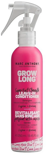 Marc Anthony Grow Long 비타민 E 리브인 딥 컨디셔너 헤어 성장 및 손상용 코코넛 오일 포도씨 열 보호 스프레이 황산염 프리 리브인 얇고 건조하고 손상, 250ml - 쿠팡