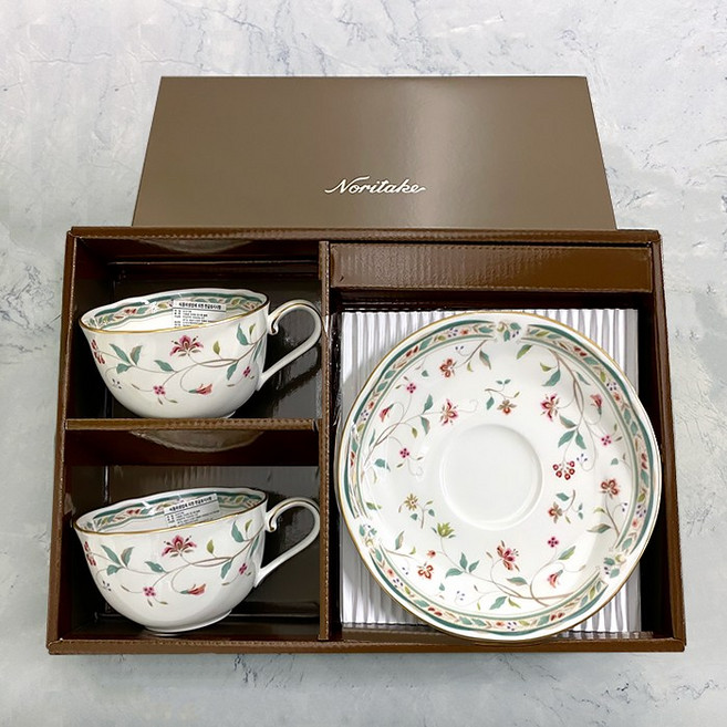 노리다케 하나사라사 220ml 커피잔 2인조 선물세트, 단품