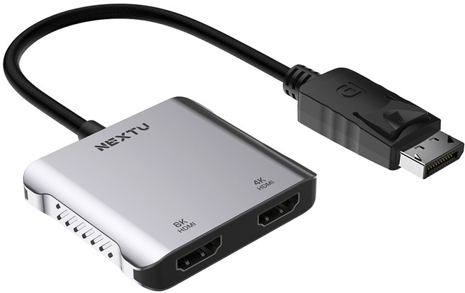 NEXTU DPH3117-4K / DP to HDMI 8K 듀얼 컨버터, 1개