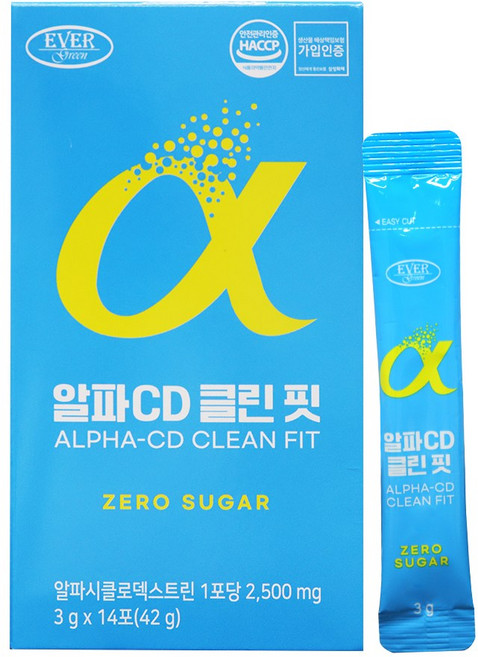 아르디엠 이지케어 제로핏 알파시클로덱스트린 알파CD 3g x 14포, 1개, 14회분