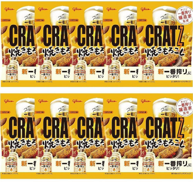 에자키 글리코 CRATZ 군옥수수 맥주 안주 42g x10봉지, 1개