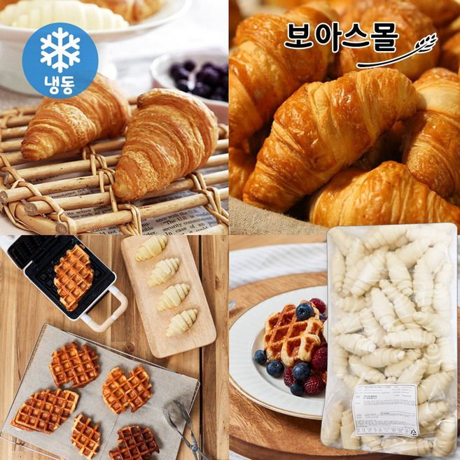 [보아스몰] 서울식품 크로플생지 유러피안냉동생지 70g x 30개 유러피안버터크로와상생지, 6개, 2.1kg