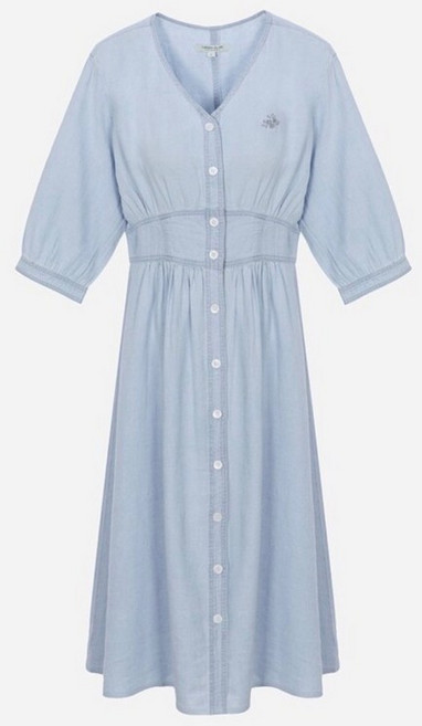 써스데이아일랜드 데님 풀 오픈 원피스 t254mop279_DG