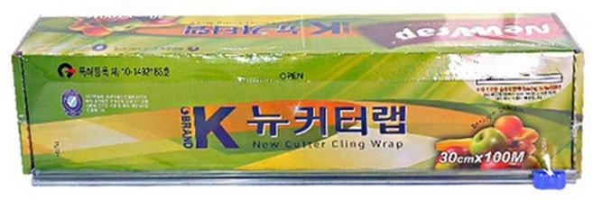 K 뉴 커터랩 30cmX100m/주방 위생 포장 음식 일회용, 1개