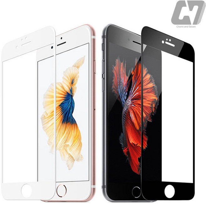 쵸미앤세븐 스페이스쉴드 아이폰SE 2세대 강화유리필름, 2개