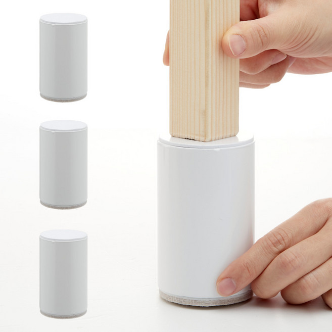 곽씨네 슈퍼 가구 다리 높이조절발 60x102mm 원형 4개입, 화이트, 4개