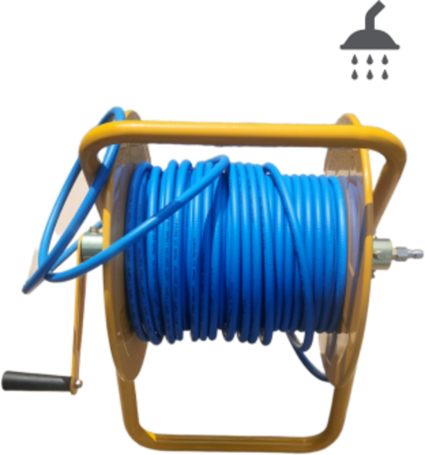 200bar 고압호스 50M 릴 부드럽고 얇은 독일 호스 1m 세척기 연결 포함, 1개