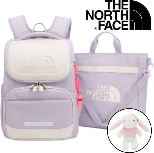 [매장 발송] 노스페이스 키즈 책가방+신발주머니 세트 키링 증정 초등학생 백팩 저학년 신학기 입학 선물 등하교