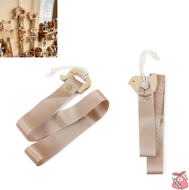 해피J보따리 걸이형 헤어핀 정리대 인테리어 스트랩형 헤어밴드 머리띠 보관걸이