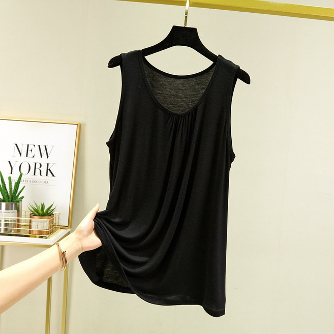 여성 빅사이즈 모달 찰랑찰랑 나시 티셔츠