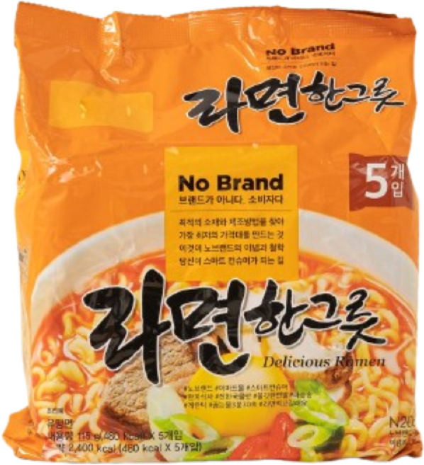노브랜드 라면 한 그릇 115g, 10개