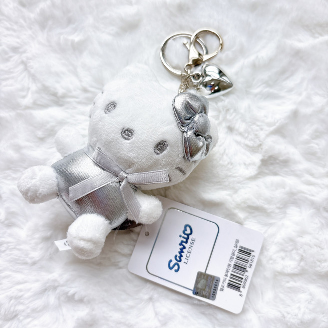 산리오 정품 실버 인형키링 8CM
