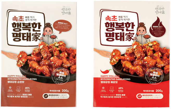 행복한명태가 취향대로 골라먹는 속초 명물 순살 명태강정 200g, 순한맛