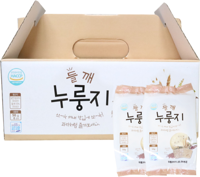 들깨누룽지 (50g), 선물포장, 6개, 50g
