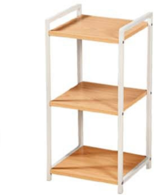 타핑샤 철제 미니 책상 정리 수납 선반, 3단, 화이트