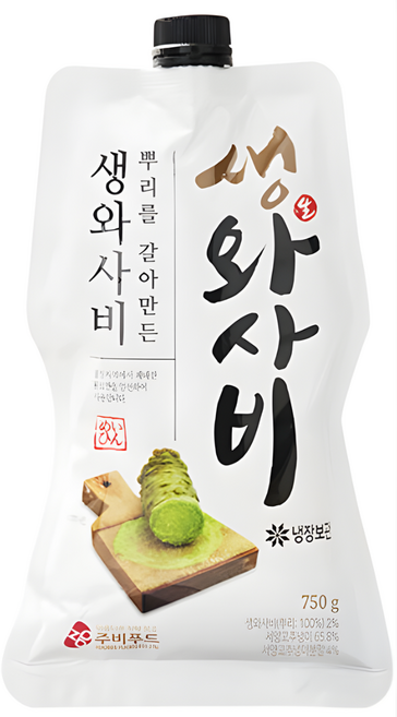 주비푸드 냉장 자연에서 갈아만든 생와사비 750g, 3개