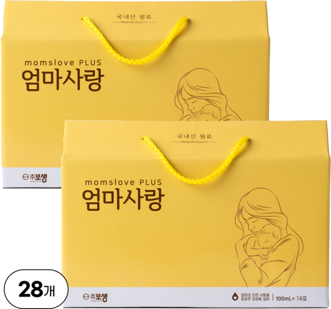 보생 엄마사랑 모유수유용품 100ml 14포X2세트, 28개