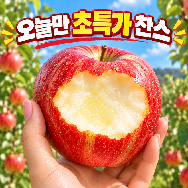 [1차 완판 특가] 클수록 맛있는 아리수 사과, 1박스, [Best] 중대과_5kg(18-20과)
