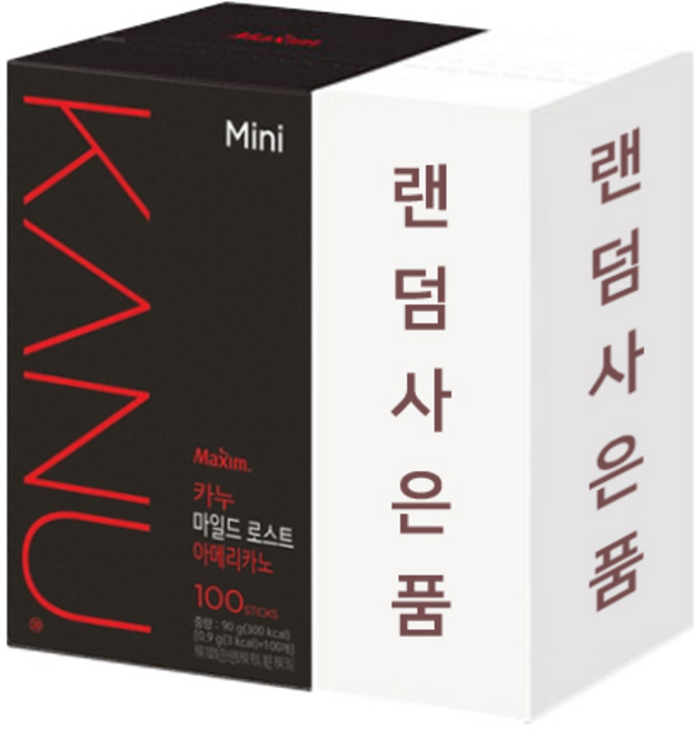 카누 미니 마일드 로스트 아메리카노 0.9g 100개입, 카누 미니 마일드 로스트 아메리카노 100개입